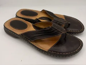 Born brown leather thong flip flop sandals women’s 9 comfort casual vacation thumbnail 1