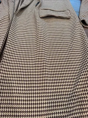 Philosophy Coffee/Tan Long Coat, Houndstooth, Size Medium - C11-661 thumbnail 6