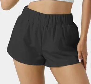 Halara High Waisted Dolphin Hem Casual Shorts 2" Black M thumbnail 2