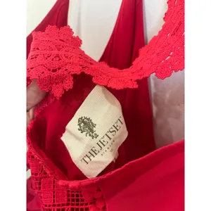 Jetset Diaries Grazie Red Lace Mini Dress XS NWT Backless‎ Scallop Party thumbnail 11