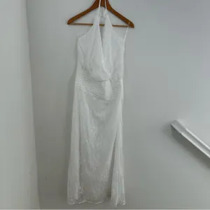Peppermayo Reinhart Halter Maxi Dress White thumbnail 6