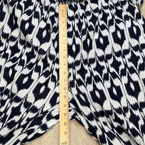 LOFT Beach Jumpsuit Women XL Petite Blue White Ikat Boho Coastal Summer Wide Leg thumbnail 10