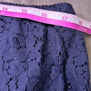Old Navy Womens Size XL Lace Midi Skirt Arctic Depth Navy Blue Lined Boho Office thumbnail 9