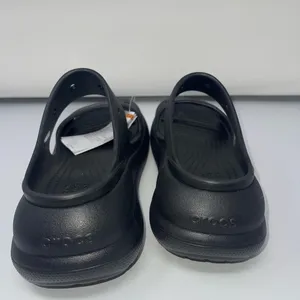New Crocs Classic Crush Sandal Black High Heel - LIMITED EDITION NWT Size W9 M7 thumbnail 4