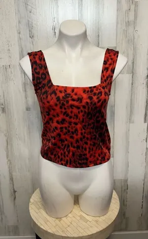 SheIn Red and black tank top thumbnail 1