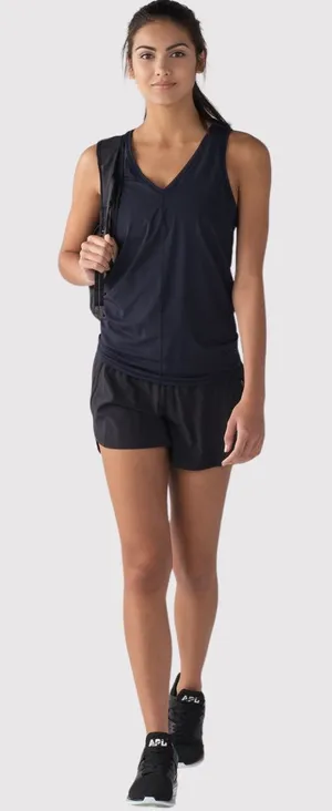 Lululemon Womens Shorts Black Tracker Swift Athletic Stretch Running Size 10 thumbnail 1