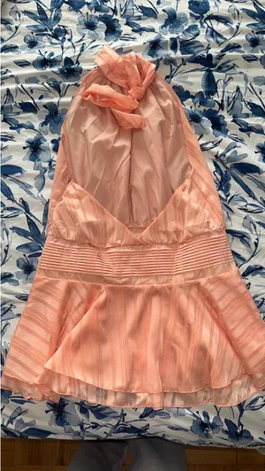 Boutique High Neck Halter Dress with Ruffle Hem thumbnail 2