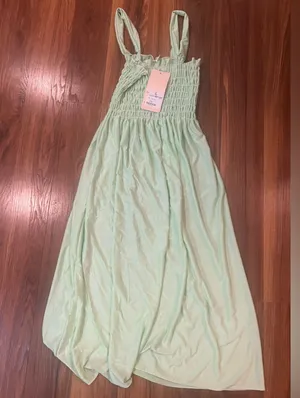 Light Green Strapless Dress Size L thumbnail 1