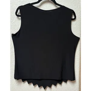 Vintage S. Levine Black & Silver Sparkly Beaded Top - Size XL Luxury, Old Money thumbnail 2