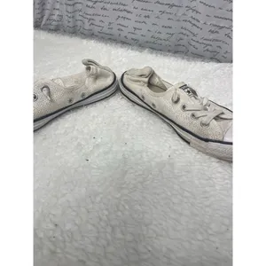 Converse All‎ Star White Woven Slip On Sneakers size 8 bin 1 thumbnail 6