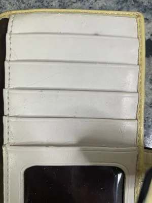 Coach Signature C Tan Clutch Wallet with Yellow Trim thumbnail 6