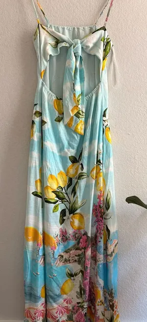 Paper Heart by Anthropologie Maxi Dress Limoncello Linen blend S thumbnail 1