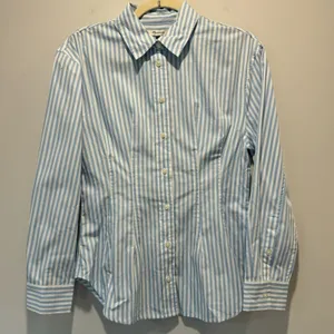 NWT Madewell Darted Long-Sleeve Button-Up Shirt Stripe‎ Cotton Regular Fit NP043 thumbnail 2