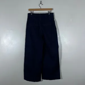 A New Day High Rise Pleated Wide Leg Denim Trousers Dark Wash Size 12 thumbnail 4