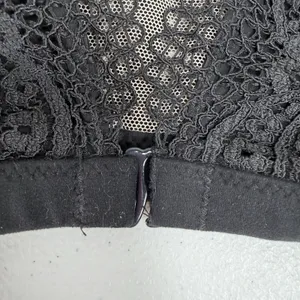 Victoria's Secret L Large Bralette Bra Body By Black Lace Unlined Sheer Mesh thumbnail 4