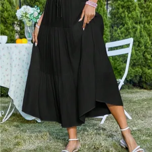 Black FlowyMaxi Skirt thumbnail 4