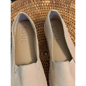 Soul‎ Naturalizer Womens Beige Leather Espadrille Slip On Flats Shoes thumbnail 6