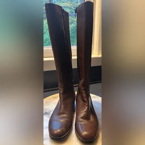 NINE WEST VINTAGE AMERICA Brown Leather Knee-High Selenao Riding Boots Sz 6.5 thumbnail 3