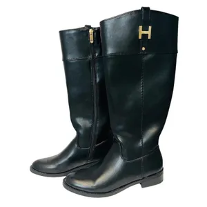 Tommy Hilfiger Womans 7.5 Twiyris Knee High Boots Black Cushioned Insole Black‎ thumbnail 4