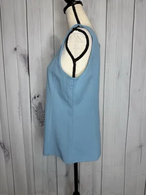 Ann Taylor Tank Top Womens Sz Large Blue Square Neck Sleeveless thumbnail 10
