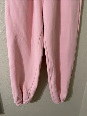 Comfrt Pastel Sweatpants Size Medium Bubblegum Pink Fleece Lined Thick Cozy thumbnail 9