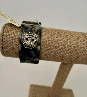 Amrita Singh Austrian Crystal & Goldtone Tiger Cuff thumbnail 2