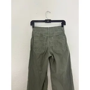 Anthropologie Maeve Colette Crop Pants Maeve Contrast Stitch Moss Olive Green 24 thumbnail 13