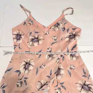 Lulus Magical Meadow Blush Pink Floral Print‎ Skort Dress LARGE thumbnail 10