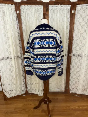 Awesome Vintage 1980s Indian Weavings Ecuadorian Wool Sweater thumbnail 4