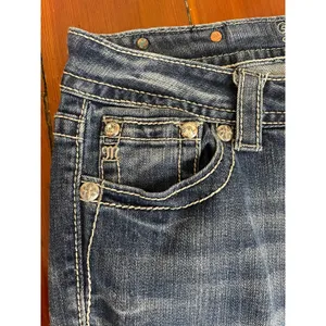 Miss Me Signature Boot Jeans 30 Fleur De Lis Embroidered Bootcut Denim thumbnail 3