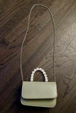 Cute lime green over the shoulders mini purse thumbnail 1