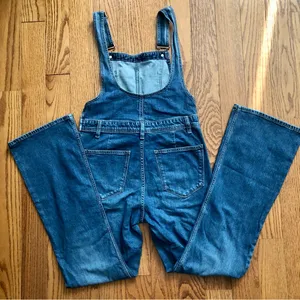 GAP Long & Lean Denim Overalls Blue Organic Cotton Casual Women's Size S NWOT thumbnail 5