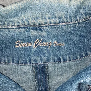 Vtg‎ Simon Chang Denim Jacket Women 16 Button Front Y2K Classic Minimalist thumbnail 6