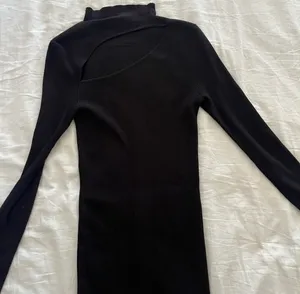 Black Cut Out Knit Dress thumbnail 5