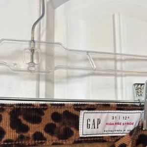 Gap High Rise Stride Animal Print Corded Pants‎ size 12/31S thumbnail 5