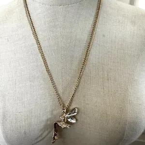 Fairy Pendant Necklace Gold thumbnail 2