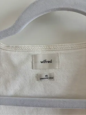 Wilfred White Button-Front Cropped Denim Vest Tank thumbnail 2