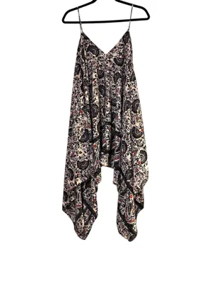 poetry ❤️❤️ Cream & Brown Multi Floral Sleeveless Boho Harem Jumpsuit Sz OS thumbnail 3