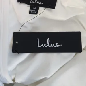 Lulus White Off the Shoulder Cropped Jumpsuit NWT Size Medium Wedding Jumpsuit thumbnail 6