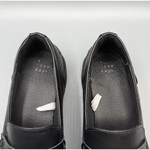 A New Day Chunky Penny Loafers Size 9.5 Black Faux Vegan Leather Dark Academia thumbnail 3
