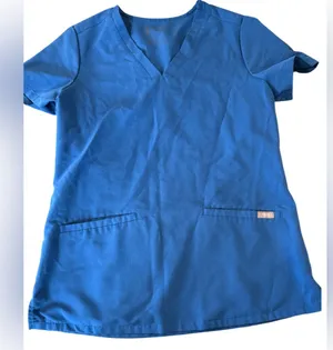 Figs Classic Blue Scrub Top thumbnail 1