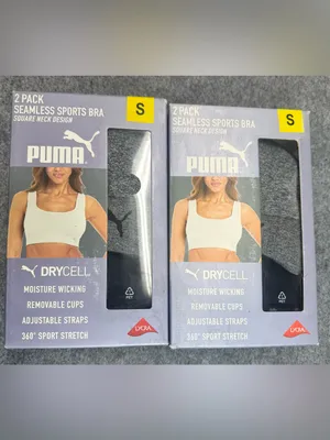 Set of 4/ PUMA Women's Performance 2-Pack Seamless Sports Bras total 4 bras thumbnail 2