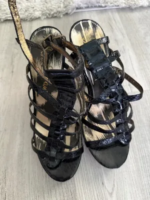 Sam Edelman Black Strappy High Heel Sandals Size 8.5 thumbnail 2