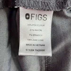 Figs L Large High Waist Yola Skinny‎ Straight Leg Scrub Pants Graphite Gray thumbnail 5