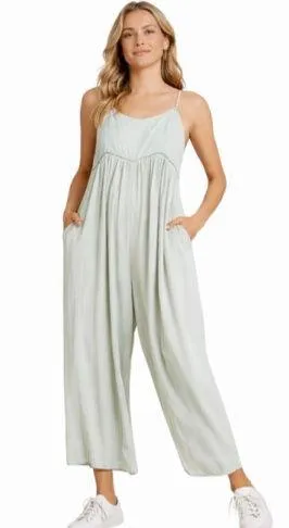 Women's Lilka Light Green Sleeveless Jumpsuit S thumbnail 1