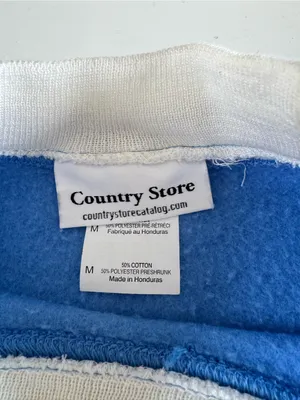 Vintage 80s 90s Cottagecore Blue Winter Scene Sweatshirt Rhinestone Accents Sz M thumbnail 5