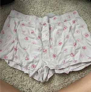 Victoria's Secret PINK Lavender‎ Conversation Heart Pajama Shorts Small Y2K thumbnail 1