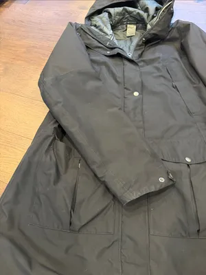 adidas Black Climaproof Hooded Parka Coat Size Medium - C11-679 thumbnail 6