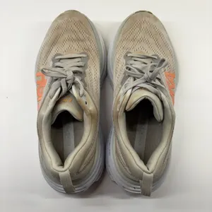 Hoka Bondi 8 Sneakers Womens 8 Grey Peach 1127952 HMLR Road Running Shoes thumbnail 9