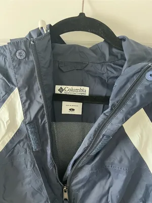 Women Navy and white Columbia windbreaker jacket thumbnail 7